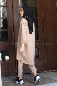 Modalamelif Kapşon Garnili İkili Takım Taş