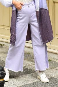 Modalamelif Likralı Culoutte Pantolon Lila