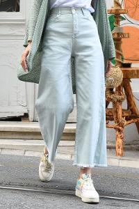 Modalamelif Likralı Culoutte Pantolon Mint