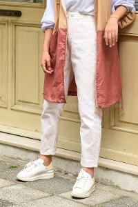 Modalamelif Yüksek Bel Mom Jean Taş