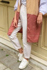 Modalamelif Yüksek Bel Mom Jean Taş