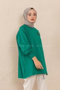 Modalamelif Armalı Sweat Çağla Zümrüt Yeşili