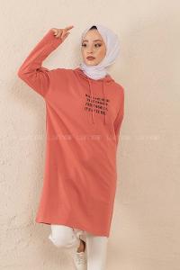 Modalamelif Kolları Çıtçıtlı Sweatshirt Gül