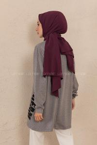 Modalamelif  Yanları Dream Baskılı Sweatshirt Gri