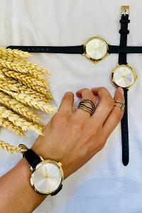 Modalamelif Ananas Detaylı Gold  Kol Saati