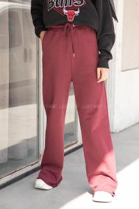 Modalamelif Bel Lastikli Geniş Paça Eşofman Bordo