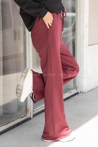 Modalamelif Bel Lastikli Geniş Paça Eşofman Bordo