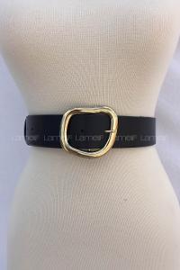 Modalamelif Erimiş Kare Görünüm Tokalı Altın Sarısı  Kemer