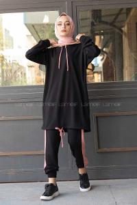 Modalamelif  Garnili İkili Takım Siyah