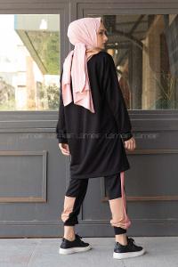 Modalamelif  Garnili İkili Takım Siyah