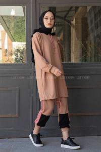 Modalamelif  Garnili İkili Takım Sütlü Kahve