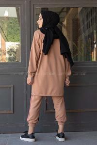 Modalamelif  Garnili İkili Takım Sütlü Kahve