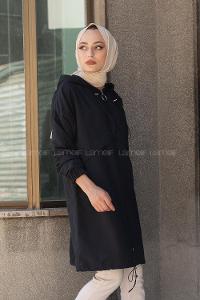 Modalamelif Kapşonlu Hırka Siyah