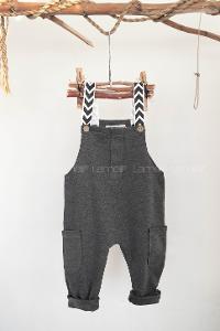 Modalamelif Kız Çocuk Askılı Slopet Gri