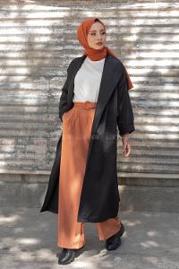 Modalamelif Kuşak Bağlamalı Trenç Siyah