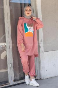 Modalamelif Önü Baskılı İkili Takım Pudra