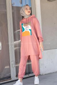 Modalamelif Önü Baskılı İkili Takım Pudra