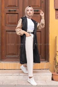 Modalamelif Garnili Spor Trenç Siyah