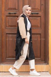 Modalamelif Garnili Spor Trenç Siyah