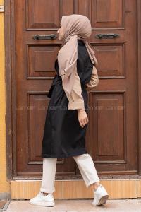 Modalamelif Garnili Spor Trenç Siyah