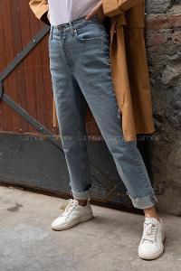 Modalamelif Düşük Bel Paça Kesik Pantolon Açık Mavi