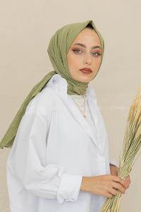 Modalamelif Fıstık Yeşili Stor Desen Şal