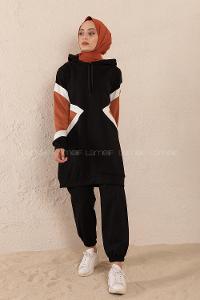 Modalamelif Parça Garnili İkili Takım Siyah