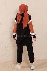 Modalamelif Parça Garnili İkili Takım Siyah