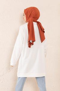 Modalamelif Coco Baskılı Sweatshirt Beyaz