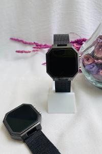 Modalamelif Hasır Kordon Dokunmatik Sekizgen Saat