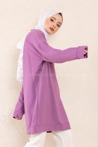 Modalamelif Hope Love Baskılı Sweatshirt Lila