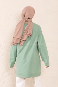 Modalamelif Just Be Nice Sweatshirt Çağla Yeşili