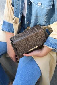 Modalamelif  Kutu Çapraz Çanta Soft Kahve