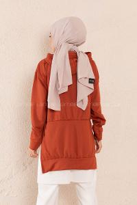 Modalamelif Eteği Garnili Dreams Tunik Koyu Kiremit