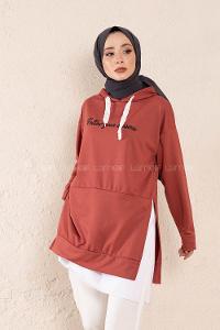 Modalamelif Eteği Garnili Dreams Tunik Koyu Pembe