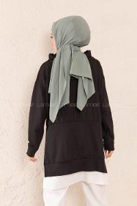 Modalamelif Eteği Garnili Dreams Tunik Siyah