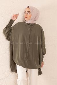 Modalamelif Oversize Gömlek Haki