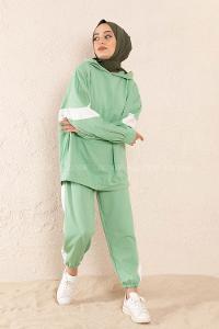 Modalamelif Yanları Şeritli İkili Takım Çağla Yeşili