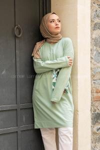 Modalamelif Fashion Secret  Baskılı Tunik Çağla