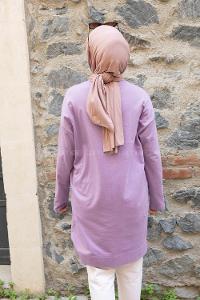 Modalamelif Fashion Secret  Baskılı Tunik Lila