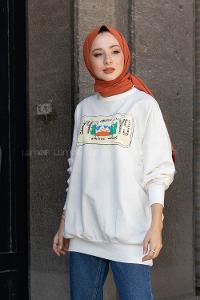 Modalamelif Longlive Sweatshirt Beyaz