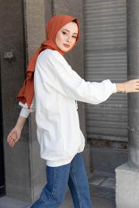 Modalamelif Mickey Friends Sweatshirt Beyaz