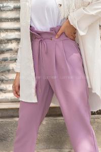 Modalamelif Pilelli Tunelli  Pantolon Lila