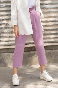 Modalamelif Pilelli Tunelli  Pantolon Lila