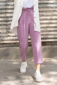 Modalamelif Pilelli Tunelli  Pantolon Lila