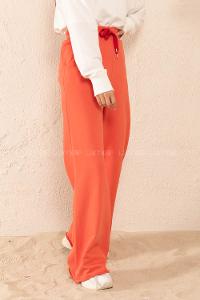 Modalamelif Bel Lastikli Geniş Paça Eşofman Koyu Pembe