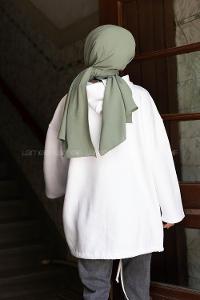 Modalamelif Körük Cepli Sweatshirt Beyaz