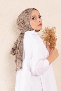 Modalamelif Asker Yeşili  Batik Desen Şal