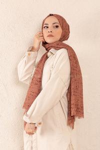 Modalamelif Çikolata Kahve Batik Desen Şal