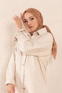 Modalamelif Hardal Sarısı Batik Desen Şal